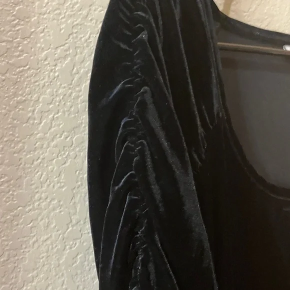Susan Graver Black Velvet Blouse - Picture 3 of 5
